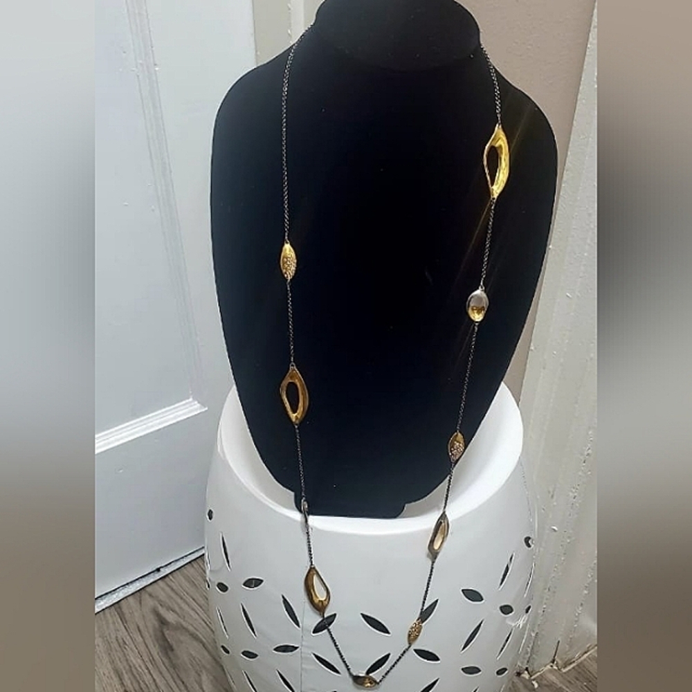 Long Multitone Chain Necklace. 🌴 - Picture 5 of 11